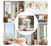 Dog Planner 2026 - Puppy Almanac Organizador de cuadrícula grande | Guía de estructura organizativa para la preparación de vacaciones en el trabajo, seguimiento de objetivos, planificación de