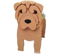 Dog Planter Plant Pots Animal Shaped Cartoon Flower Pot, PVC Material Cute Dog Flower Pot, Suitable for Garden Flowers Cactus Plants, Home Garden Decoration Gifts(Sabri)