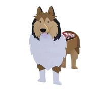 Dog Planter Plant Pots Animal Shaped Detachable Cartoon Planter,Cute Collie Flower Pots for Garden Flower Cactus Plants,Office Home Decor Gift