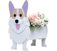 Dog Planter Plant Pots, Creative Cat Plant Containers, Goat Plant Pot Flower Pot Garden Decoration Animal Shaped Planters Suitable for A Variety of Plants(Corgi)