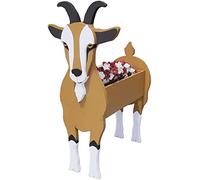 Dog Planter Plant Pots, Creative Cat Plant Containers, Goat Plant Pot Flower Pot Garden Decoration Animal Shaped Planters Suitable for A Variety of Plants(Goat)