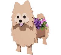 Dog Planter Plant Pots Cute Animal Dog and Goat Shaped Flower Pot, Interesting Plants Growth Container for Vegetables, Flowers, Herbs, Ideal Gift for Dog Lovers(Pomeranian)