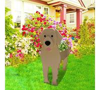 Dog Planter Plant Pots, Cute Animal Shaped Cartoon Planter Modular Design Garden Planters for Indoor Outdoor Garden Decoration, Easy to Install(Golden Retriever)