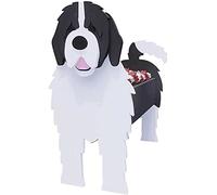 Dog Planter Plant Pots, Cute Pet Dog Planter Box Plant Flower Pot with Drainage Design Container for Indoor Outdoor Garden Decorations, PVC Material(Newfoundland Dog)