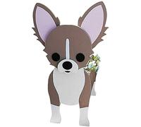 Dog Planter Plant Pots, Cute Pet Dog Planter Box Plant Flower Pot with Drainage Design Container for Indoor Outdoor Garden Decorations, PVC Material(Chihuahua)