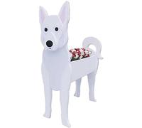 Dog Planter Plant Pots, Cute Pet Dog Planter Box Plant Flower Pot with Drainage Design Container for Indoor Outdoor Garden Decorations, PVC Material(Swiss Shepherd)