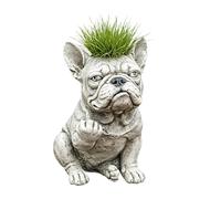 Dog Planter Resin - Animal Flower Pot, Decorative Resin with Cute Design, Garden Sculpture, Plant Holder, Dog Planter for Home Indoor Outdoor Window Garden Balcony Desk Nursery Display Use