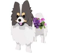 Dog Planters Mini Flower Pot Animal Shaped Plant Succulent Decoration Garden Dog Planters Animal Shaped Flower Plant Succulent Pot Decoration(Grey,13.39X9.45IN)