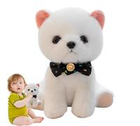 Dog Plush Toy, Soft Dog Toy, Dog Stuffed Toy, Cute Dog Toy, Puppy Doll Plushie, Puppy Plush Toy, Soft And Cute Dog With Bowtie Stuffed Plushie Toy, Cute Sitting Dog Stuffed Animal For Home Decor