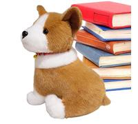 Dog Plush, Ultra-Soft Stuffed Puppy Toy, Realistic & Huggable Small Animal, 25 cm/32 cm Throw Pillow, Cute Present for Birthdays and Animal-Themed Partes