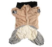 Dog Plush Warm Clothes, Pet Plush Winter Apparel, Cute Patchwork Dog Cold Weather Coat with Snap Closure for Medium Large Dogs, Soft Polyester Cotton Blend Indoor Outdoor Wear (4XL)