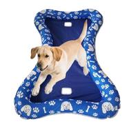 Dog Pool Float | Inflatable PVC Pet Floating Raft 146 x 95cm Scratch Resistant Water Lounge for Small Medium Large Dogs | Summer Floating Bed for Pool Lake River Beach | Cooling