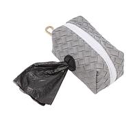 Dog Poop Bag Holder Large Capacity | Attachable Clip for Standard Leashes | Convenient Hole Size for Quick Access | Matte Finish, Outdoor Use (Gris)