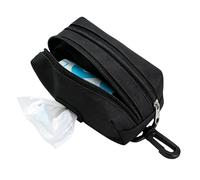 Dog Poop Bag Holder Portable Dispenser - Training Treat Pouch for Pet Puppy Small Medium Large Walking | Oxford Cloth Zipper Case with Clip Attachment Waste Bag Storage for Indoor Outdoor Garden Yard