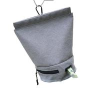 Dog Poop Bag Holder - Waterproof Reusable Waste Bag Dispenser for Small to Large Dogs | Portable Pet Poop Bags Carrier, Easy Attach Clip for Puppy Walking Garden Picnic Travel,24x21x13.5cm Gray Black