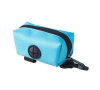 Dog Poop Bag Organizer | Large Capacity Holds Multiple Waste Bags | Portable Poop Bag Keeper for Leashes/Walking/Travel | Oxford Fabric with Secure Hook & Loop (Blue)