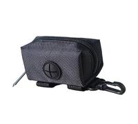 Dog Poop Bag Organizer | Large Capacity Holds Multiple Waste Bags | Portable Poop Bag Keeper for Leashes/Walking/Travel | Oxford Fabric with Secure Hook & Loop (Black)