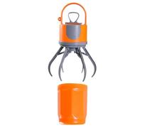 Dog Pooper - 6-Claw No Touch Pickup Tool with Bag Dispenser, Portable Leash Holder | Touchless Odorless Waste Picker - Doggy Poop Cleaning Solution for Travel Camping