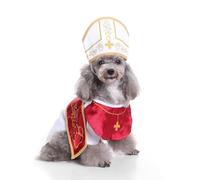 Dog Pope Costume, Pope Hat, Cat Popes Costume, Pet Costume Accessory for Small Dogs Cats Outfit, for Pet Parties, Festival Celebrations and Entertainment (shapeB,Medium)