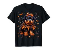 Dog Puppy In Rottweiler Halloween Costume Bats For Rotti Mom Camiseta