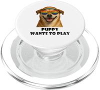 "Dog, Puppy quiere jugar", LGBTQ, Gay Pride PopSockets PopGrip para MagSafe