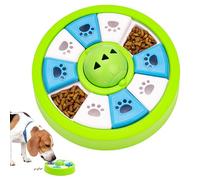 Dog Puzzle Toys, Interactive Food Feeder, Slow Treat Dispenser with Squeaker, Mental Stimulation Toy for Intelligence Training and Play, 8.74x2.76 Inches, Green