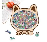 Dog Puzzles for Adults - 115-Piece Morandi-Colored Educational Decor Toys | Wooden Jigsaw Puzzles | for Kids Boy Christmas Family Lovers Women Beach Car Child