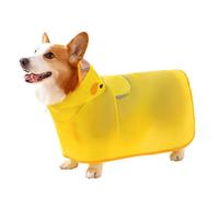 Dog Rain Coat, Hooded Yellow Puppy Poncho with Reflective Strip, Cute Duck-Shaped Adjustable Dog Clothes 25,59 pulgadas for Outdoor Travel and Walking 70 g, amarillo