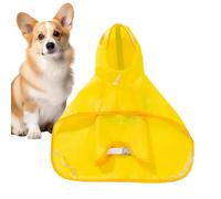Dog Rain Coat, Hooded Yellow Puppy Poncho with Reflective Strip, Cute Duck-Shaped Adjustable Dog Clothes 25.59 Inches for Outdoor Travel and Walking 70g, Yellow