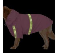 Dog Rain Poncho - Waterproof Reflective Strip Hooded Coat, Breathable