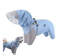 Dog Raincoat, Cachorro con capucha clara, ajustable para mascotas, ropa reflectante impermeable para perros y puppies, Nighttime Visibility, Outdoor Walks, Red, Blue, M, L, XL