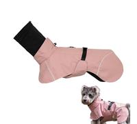Dog Raincoat - Double Collar Waterproof Dog Raincoat | Adjustable Reflective Pet Poncho Lightweight Jacket Clothes for Medium Doggy, Puppy & Outdoor