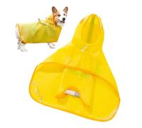 Dog Raincoat - Puppy Waterproof Poncho, Yellow Reflective Safety Apparel, Adorable Design Adjustable Outdoor Wear | Cute Duck Design Rain Jacket for Walking Travel Hiking Small Medium Large Breed