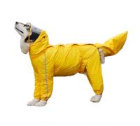 Dog Raincoat Waterproof Reflective Dog Raincoats For Small Medium Dogs With Adjustable Straps Lightweight Easy To Clean Pet Rain Jacket For Bichon Yorkie Terrier Poodle Labrador Retriever(Yellow for b