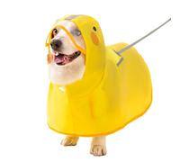 Dog Raincoat, Yellow Puppy Rain Poncho, Polyester Material, Reflective Strip, Cute Duck Shape, Adjustable Fit, Waterproof Dog Apparel, Outdoor Travel, Walking, Small-Medium, 1-Pack