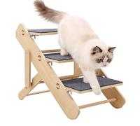 Dog Ramp - 50x40x30cm Foldable 3 Step Pet Stairs | Pet Stairs For Small Dogs | Cat Scratching Post Climbing Frame For Climbing Home Living Room Bedside Bedroom Sofa Couch Chair