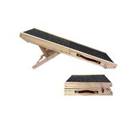 Dog Ramp - Foldable 4-Level Adjustable Ramp for Pets | Wooden Frame with Non-Slip Surfaces, Easy-Access Ramps for High Beds Couches Suvs and Indoor Furniture Use for Dogs and Cats, 83x30cm Solid Wood