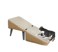 Dog Ramp - Stool for Small Animals - 35 cm Folding Cat Stairs - Plegable Pet Aid with Non-Slip Made of Wood and Fabric for Safe Climbing