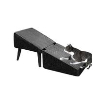 Dog Ramp - Stool for Small Animals - 35 cm Folding Cat Stairs - Plegable Pet Aid with Non-Slip Made of Wood and Fabric for Safe Climbing