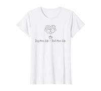 Dog/Real Mom Life + Coffee Line Art - Gráfico para Padres de Mascotas Camiseta