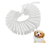 Dog Renaissance Elizabethan Ruff Collar, Cat & Dog Neck Ruffled, Elegant Pet Costume Accessory, Adjustable & Comfortable Fit, Small & Medium Dogs, Ideal For Photos