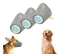 Dog Respirator Mask, Breathable Dog Air Filter Mask,Respirator, 3 Pcs Adjustable Gas (Gray-L)