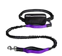 Dog Running Lead, Hands Free Dog Leash with Zipper Pouch, Dogs Walking Belt for Running and Walking The Dogs (Purple)