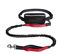 Dog Running Lead, Hands Free Dog Leash with Zipper Pouch, Dogs Walking Belt for Running and Walking The Dogs (Red)