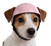 Dog Safety Helmet - Adjustable Chin Strap, Pet Safety Hat for Bike Riding, Cat Dog Headwear, Protective Gear Accessory with Integrated-Ear Holes, Shock-Resistant Vessel for Shielding Craniums
