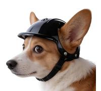Dog Safety Helmet - Adjustable Chin Strap, Pet Safety Hat for Bike Riding, Cat Dog Headwear, Protective Gear Accessory with Integrated-Ear Holes, Shock-Resistant Vessel for Shielding Craniums