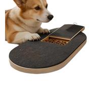 Dog Scratch Board, Wooden Nail Filing Pad, Treat Box Enrichment Toy, Sandpaper Training Board Build, Pet Cognitive Activity Tool, Home Play Boredom Carpet Floor Use 16.93x9.84x1.18 Inches