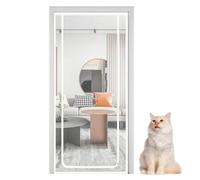 Dog Screen Door - Heavy Duty Reinforced Mesh Net, Scratch Resistant Magnetic Closure, Hands-Free Pet Entry Curtain, Sturdy Balcony Ventilation Barrier, Bedroom Door Protector, Easy Install | F