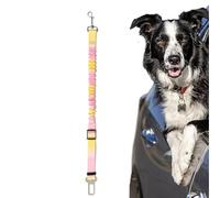 Dog Seat Belt Adjustable Nylon Shockproof Safety Leash for Car Travel