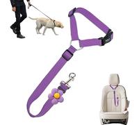 Dog Seat Belt for Car - Adjustable Heavy-Duty Rope Restraint | Pet Headrest Safety Belt for Small, Medium, Large Dogs | for Safe Travel, Commute, Road Trips with Secure Clip Comfort Fit